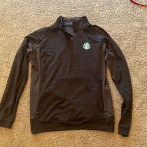 Starbucks quarter  zip up pull over with pockets